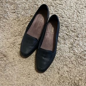 Clarks Everyday Womens Leather Loafers Blue Black Size 9.5